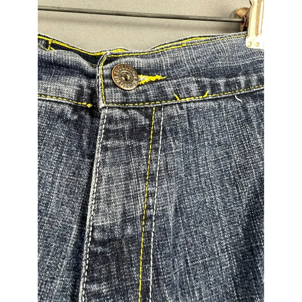 Evolution In Design Denim Shorts Mens 48 Blue Baggy Embroidered Y2K Streetwear